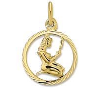 Sternzeichenanhänger ONE ELEMENT "Sternzeichen Anhänger aus 333 Gelbgold", gold, Schmuckanhänger, Damen, Jungfrau, Steinbock, Gelbgold 333 Gold, Gelbgold 333, Gold, das perfekte Geburtstagsgeschenk fü