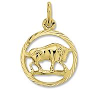 Sternzeichenanhänger ONE ELEMENT "Stier Sternzeichen Anhänger aus 333 Gelbgold", gold, Schmuckanhänger, Damen, Stier, Gelbgold 333 Gold, Gelbgold 333, Gold, Damen Gold Schmuck Stier (19234454-0) gold