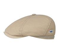 Stetson 6 Panel Flatcap Sustainable Cotton Herren Made in The EU Frühjahr Sommer beige L (58-59 cm)