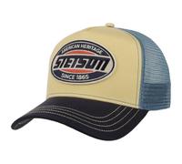 Stetson American Heritage Logo Trucker Cap Basecap Baseballcap Truckercap Meshcap Herren - Snapback, mit Schirm, Futter, Futter Frühling-Sommer Herbst-Winter Frühjahr Sommer Herbst Winter - One Size