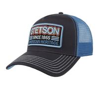 Stetson American Heritage Since 1865 Cap Basecap Baseballcap Trucker Meshcap Herren - Snapback, mit Schirm, Schirm Frühling-Sommer Sommer - One Size dunkelblau