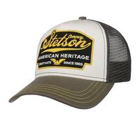 Stetson American Heritage Trucker Cap Herren Snapback mit Netzeinsatz Meshcap Sommer Winter Baseball grau One Size