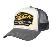 Stetson American Heritage Trucker Cap Herren Snapback mit Netzeinsatz Meshcap Sommer Winter Baseball grau One Size Small