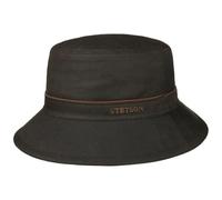 Stetson Avasun Bucket Hut Waxed Cotton UV-Schutz 40 Herren Herbst Winter Dunkelbraun L (58-59 cm)