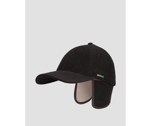Stetson Baseball Cap Wool Cashmere Ef Herren-baseballkappe Mit Seitenklappen In Schwarz 7720102-1 Schwarz L