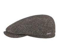 Stetson Driver Cap Wool Herringbone Flatcap aus Wolle, Braun (333) 59 cm
