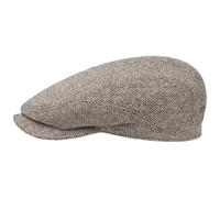 Stetson Belfast Silk Schiebermütze Herren - Flatcap aus Seide - Herrencap Made in EU - Seidenmütze Frühjahr/Sommer - Flat Cap beige-schwarz 59 cm
