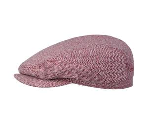Stetson Belfast Silk Schiebermütze Herren Made in EU Frühjahr Sommer Flat Cap dunkelrot 54 cm