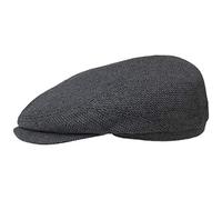 Stetson Belfast Silk Schiebermütze Herren Made in EU Frühjahr Sommer Flat Cap grau-schwarz 62 cm