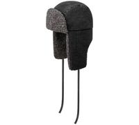 Stetson Bomber Denim Garage Fliegermütze Chapka Ushanka Pilotenmütze Herren - mit Ohrenklappen, Futter, Kinnband Herbst-Winter Herbst Winter - M (56-57 cm) schwarz