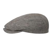 Stetson Brenscott Driver Flatcap Zweifarbige Melierte Leinencap Herren Made in EU Frühjahr Sommer beige 59 cm
