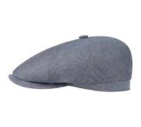 Stetson Brooklin Leinen Schirmmütze Damen Herren Fischgratmuster Ballonmütze Frühjahr Sommer Denim XXL (62-63 cm)