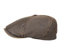Stetson Brooklin CO/PE Newsboy Cap aus Baumwollmischung mit UV-Schutz, Braun (6) 54-55 cm (S)