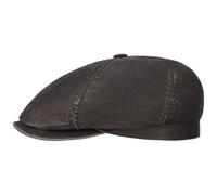 Stetson Brooklin Old Cotton Flatcap Herren | Schiebermütze im Used Look | Cap mit UV-Schutz 40+ | Schirmmütze mit Baumwolle | Herrenmütze Größen S-XXL | Flat Cap/Mütze Frühjahr/Sommer, schwarz, M (56-57 cm)