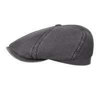 Stetson Brooklin CO/PE Newsboy Cap aus Baumwollmischung mit UV-Schutz, Anthrazit (1) 56-57 cm (M)