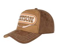 Stetson Buffalo Horn Cap Herren Snapback Basecap Velourstoff Markenschriftzug Sommer Winter braun One Size