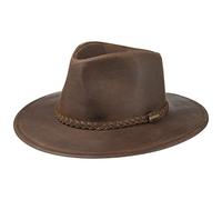 Stetson Western Buffalo Leather Cowboyhut aus Büffelleder, Braun (6) 54-55 cm (S)