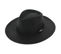 Stetson Buffalo Leather Westernhut - Lederhut Damen/Herren - Cowboyhut Sommer/Winter - Rodeohut aus Leder (Büffel) - Hut wasserabweisend - Regenhut schwarz S (54-55 cm)