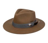 Stetson Calverstown Outdoor Wollhut Unifarbener Travellerhut Asahi Guard Herren Herbst Winter Dunkelbeige M (56-57 cm)