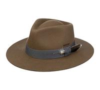 Stetson Calverstown Outdoor Wollhut Unifarbener Travellerhut Asahi Guard Herren Herbst Winter Dunkelbeige L (58-59 cm)
