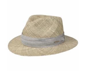 Stetson Caney Seagrass Traveller Herrenhut Sonnenhut mit elegantem Garniturband Unifarbener Strohhut Frühjahr Sommer