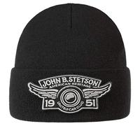 Stetson Car Club Beanie Einfarbige Strickmütze Damen Herren Herbst Winter schwarz One Size