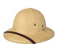 Stetson Cayo Tropenhelm Naturfarbener Safari Hut mit Kinnband und Luftösen Herren Frühjahr Sommer Natur One Size