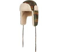 Stetson Checked Bomber Aviator Hat Green/Dark Orange S