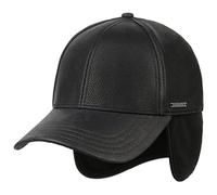 Chevrette Cowhide Cap mit Ohrenschutz by Stetson Caps XL (60-61 cm) schwarz