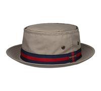 Stetson Classic Band Pork Pie Stoffhut Herren - Sommerhut mit Ripsband - UV-Schutz-Hut - Frühling/Sommer beige XL (60-61 cm)