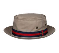 Stetson Classic Band Pork Pie Stoffhut Herren - Sommerhut mit Ripsband - UV-Schutz-Hut - Frühling/Sommer beige XL (60-61 cm)