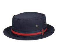 Stetson Classic Band Pork Pie Stoffhut Herren UV-Schutz Frühling Sommer dunkelblau XL (60-61 cm)