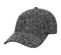 Stetson Classic Donegal Tweed Cap Flache Form Wollcap mit Schirm Größenverstellbar Schurwolle Unisex Herbst Winter schwarz-weiß One Size