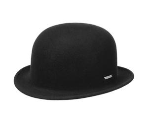 Stetson Classic Uni Bowler Wollhut - Einfarbiger Hut aus Schafswolle - Filzhut Melone Hut - Wasserabweisend & Packable - Unisex - Frühjahr bis Winter schwarz S (54-55 cm)