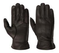 Stetson Classic Uni Goat Lederhandschuhe Herren 100% Nappaleder Fleecefutter Ziernähte Herbst Winter dunkelbraun 10 HS