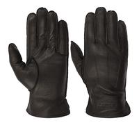 Stetson Classic Uni Goat Lederhandschuhe Herren 100% Nappaleder Fleecefutter Ziernähte Herbst Winter dunkelbraun 10 HS