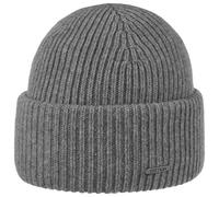 Stetson Classic Uni Wollmütze Damen Herren Made in Italy 100% Wolle Gestrickt Beanie Herbst Winter grau-meliert One Size