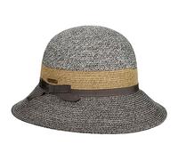 Stetson Contrast Brim Toyo Damenhut Mehrfarbiger Glockenhut UV-Schutz 40+ Damen Frühjahr/Sommer grau-meliert S (54-55 cm)