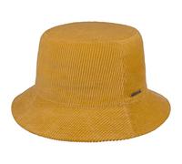 Stetson Cord Bucket Baumwollhut Fischerhut Stoffhut Anglerhut Damen/Herren - Made in the EU mit Futter Winter Herbst-Winter - M (56-57 cm) gelb