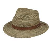 Stetson Crochet Traveller Seegrashut - Naturfarbener Hut aus 100% Stroh - Vintage-Stil - Sommerhut mit Ledergarniturband - Unisex - Frühjahr/Sommer Natur XXL (62-63 cm)