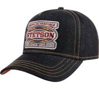 Stetson Dark Denim Cap Basecap Baseballcap Snapback Herren - Snapback, mit Schirm, Schirm Frühling-Sommer Herbst-Winter Frühjahr Sommer Herbst Winter - One Size Denim-dunkelblau