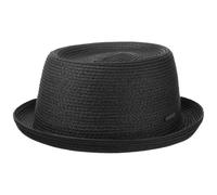 Dawson Pork Pie Strohhut by Stetson schwarz XL (60-61 cm)