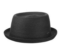 Stetson Pork Pie Toyo Strohhut, Schwarz (1) 58-59 cm (L)