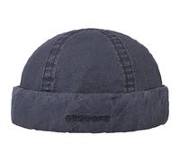 Stetson Delave Organic Cotton Dockermütze Umschlagmütze Baumwollmütze Sommermütze Dockercap Herren - Made in The EU mit Umschlag, Docker Frühling-Sommer - M (56-57 cm) dunkelblau
