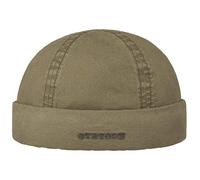 Stetson Delave Organic Cotton Dockermütze Herren Made in EU UV-Schutz 40+ Nachhaltig Einfarbig Frühling Sommer Khaki L (58-59 cm)