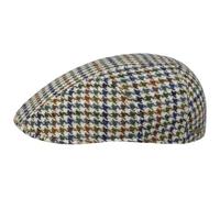 Denaby Harris Tweed Flatcap by Stetson beige-blau L (58-59 cm)
