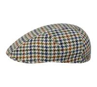 Denaby Harris Tweed Flatcap by Stetson beige-blau XL (60-61 cm)