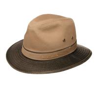 Stetson Baumwoll Traveller Fischerhut mit Lederimitat Mittelbraun, 61/XL
