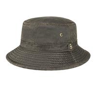 Stetson Drasco Stoffhut Herren Packable Washable Freizeithut hoher UV-Schutz Faltbarer Bucket Hat Baumwolle Sommer Winter braun L (58-59 cm)