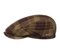 Stetson Driver Wool Garage Flatcap Schirmmütze Karos Herren Herbst Winter braun-beige M (56-57 cm)